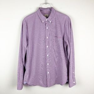 J. Crew 2-Ply Cotton Checkered Button Shirt (L)